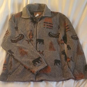 Bear Ridge Outfitters Full Zip Sweater, Acrylic/Wool Blend Sz 2XL, Made in USA